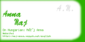 anna maj business card